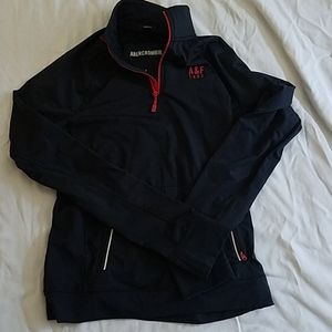 Men's Abercrombie black 1/4 zip pullover